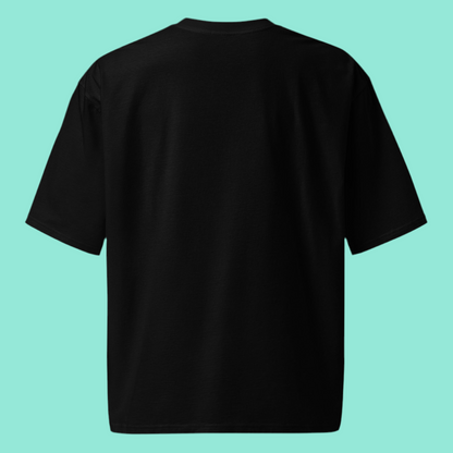 Surrounded Around Clouds Oversized Heavyweight T-Shirt – BLACK (small logo)