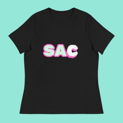 SAC Logo Women’s Relaxed Tee – Stylish & Comfortable by Surrounded Around Clouds