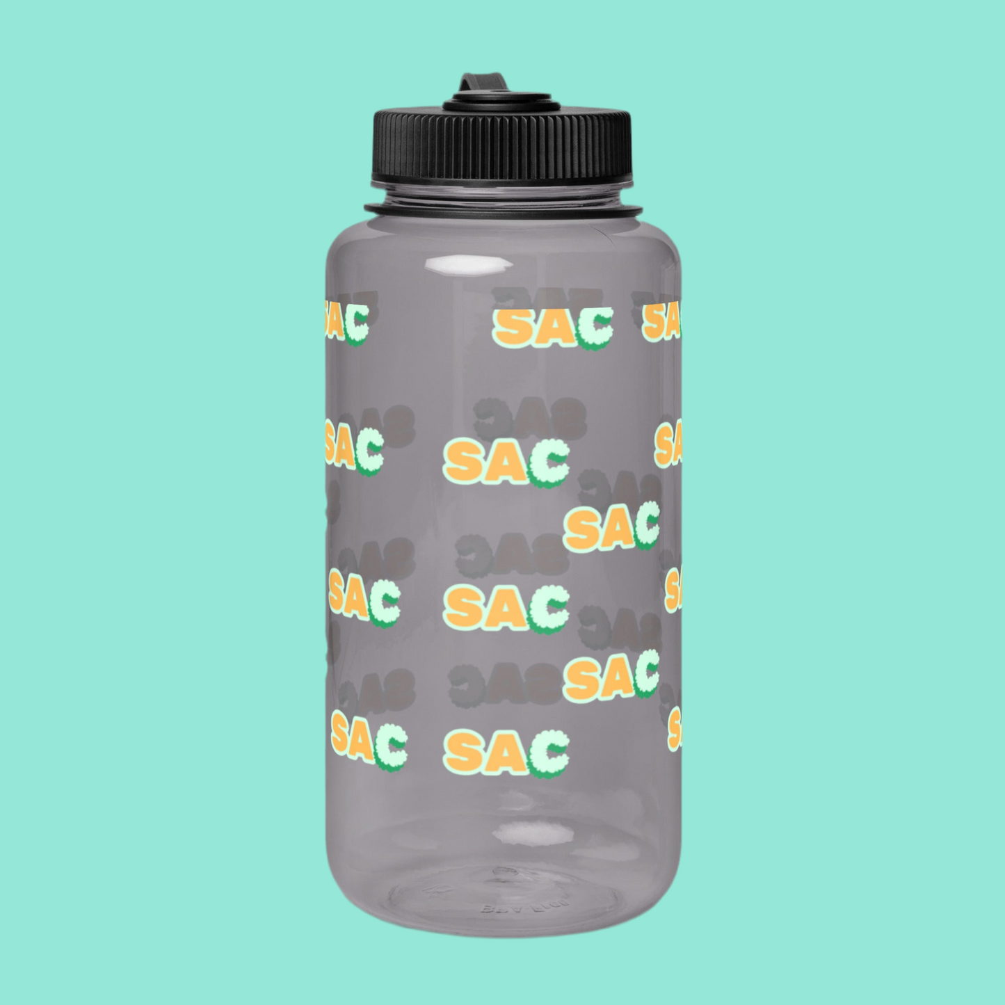 Surrounded Around Clouds Wide Mouth Water Bottle