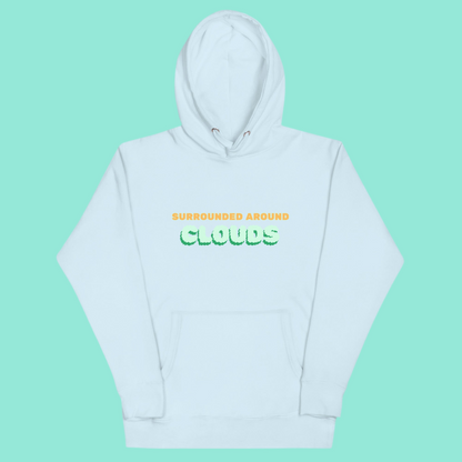 Surrounded Around Clouds Unisex Hoodie – SKY BLUE